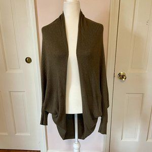 Olive green dolman cardigan sweater